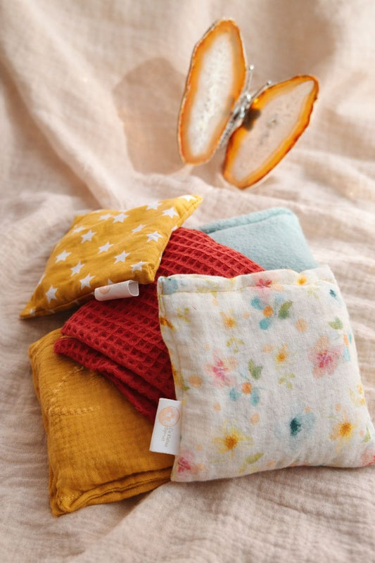 Gele set pittenzakjes