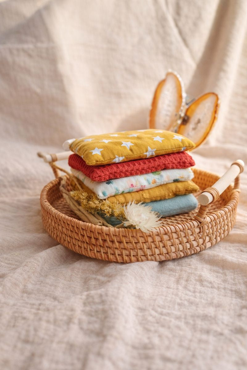 Gele set pittenzakjes