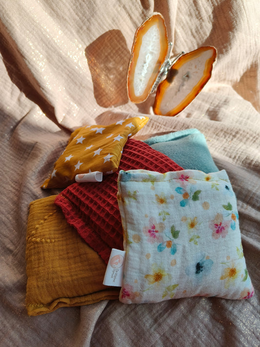 Gele set pittenzakjes