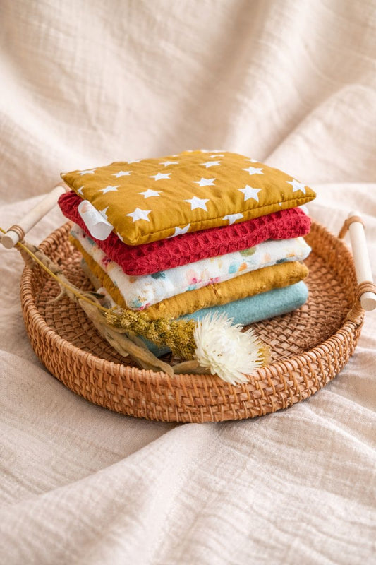 Gele set pittenzakjes