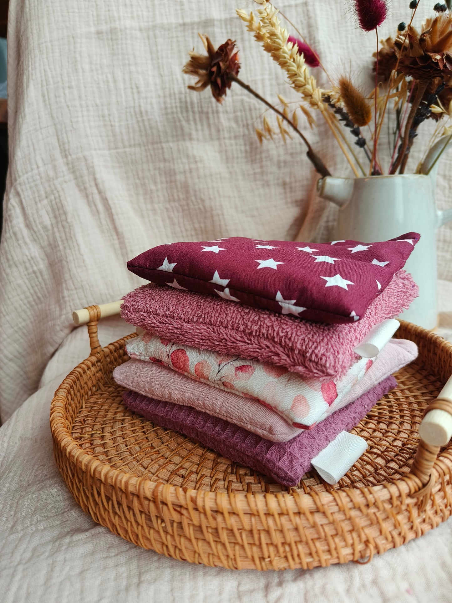 Roze set pittenzakjes