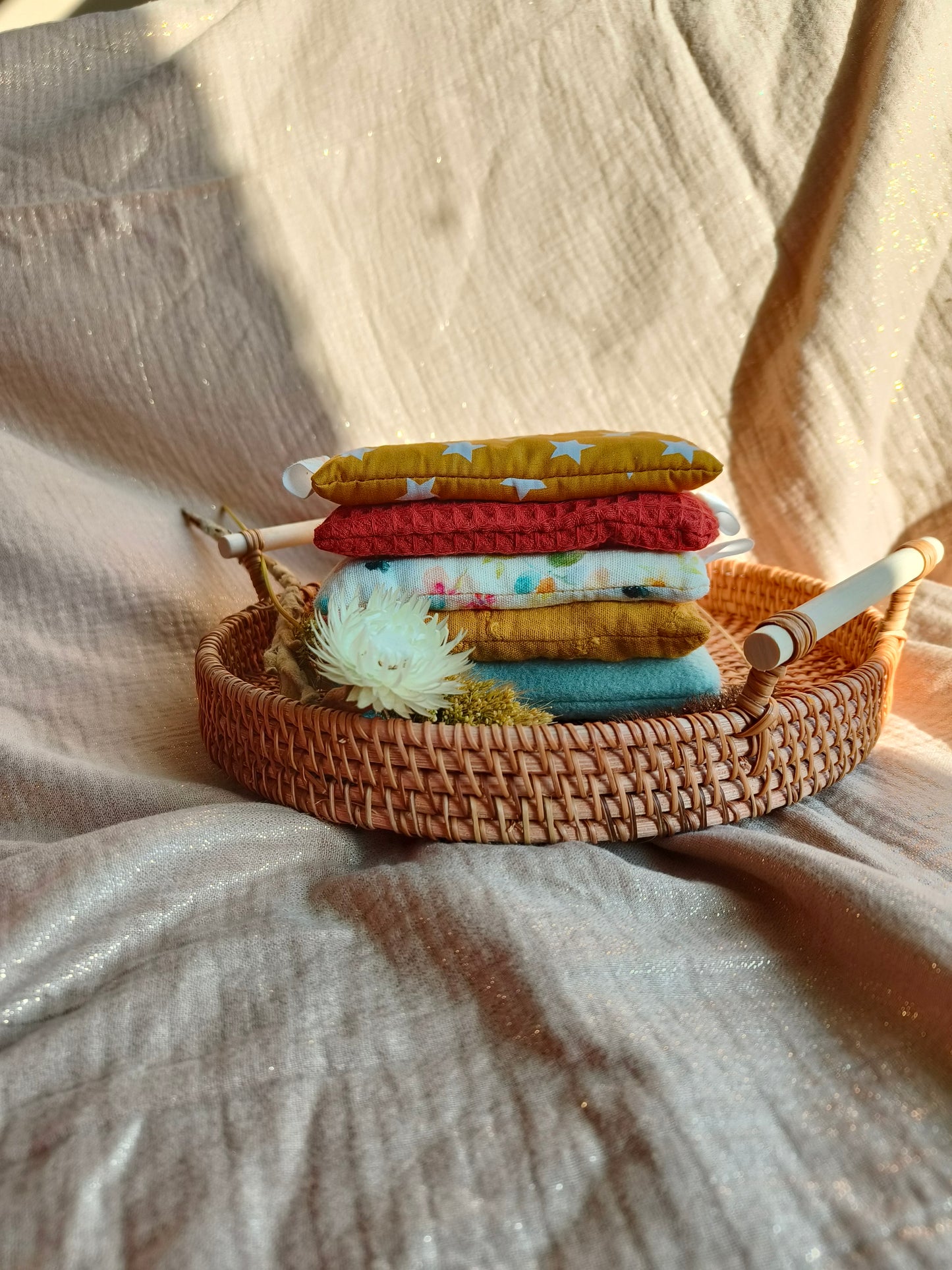 Gele set pittenzakjes