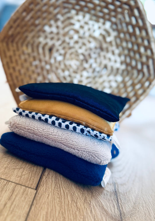 Blauwe set pittenzakjes
